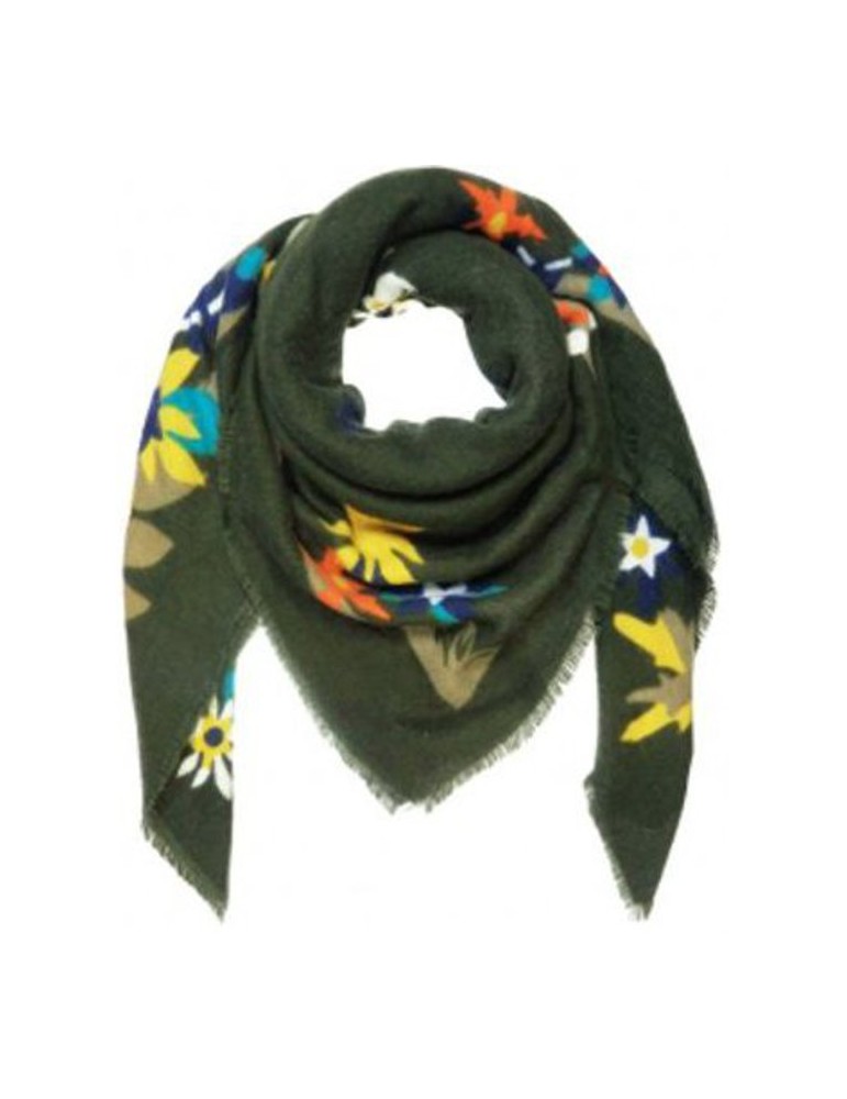 Floral pattern shawl LS-FLOW-kha 145X145