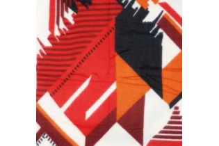 Shawl with geometric pattern-red 140x140