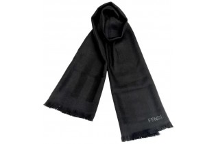 FENDI scarf, in pure wool with matching stripes woven with jacquard workmanship